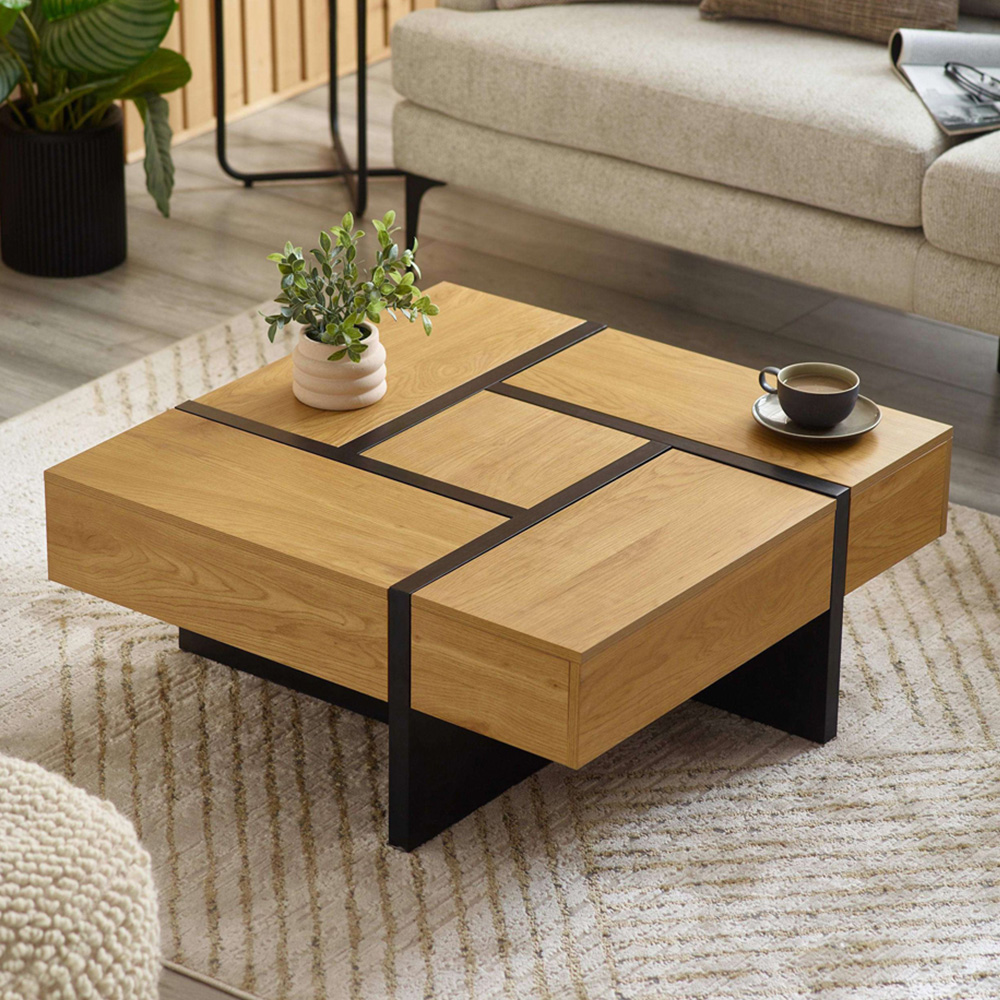 Julian Bowen Tahoe Square Storage Coffee Table Image 1