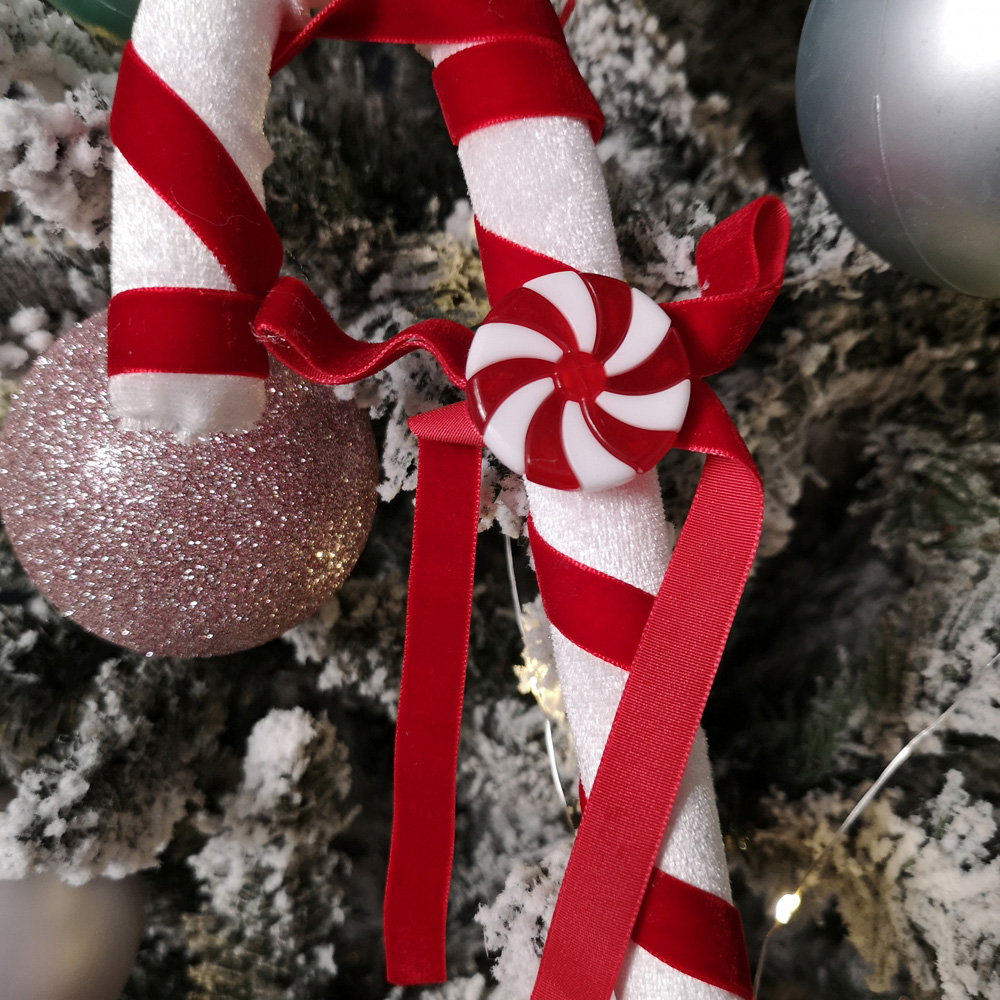 Samuel Alexander Red and White Candy Cane Hanging Christmas Decoration 29cm Image 5