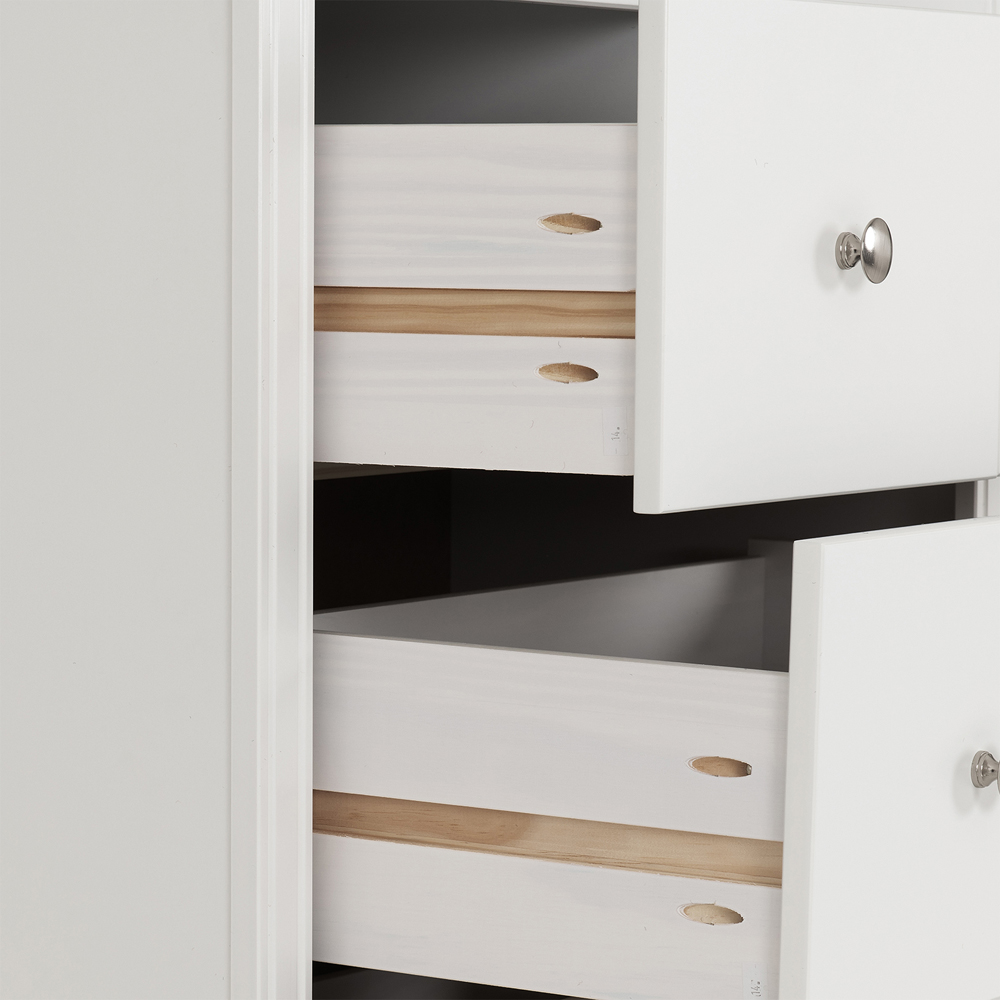 Seconique Stratford 5 Drawer White Storage Chest Image 7
