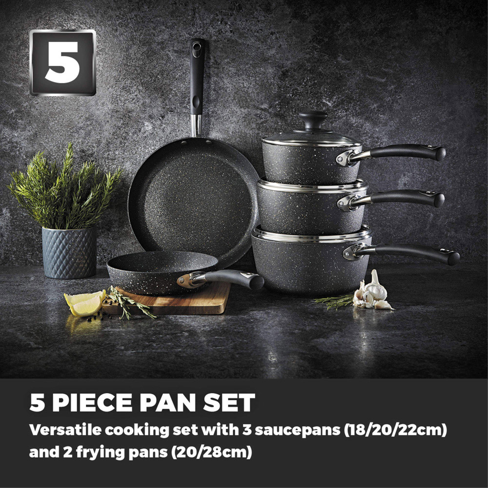 Tower 5 Piece Black Pan Set Image 3