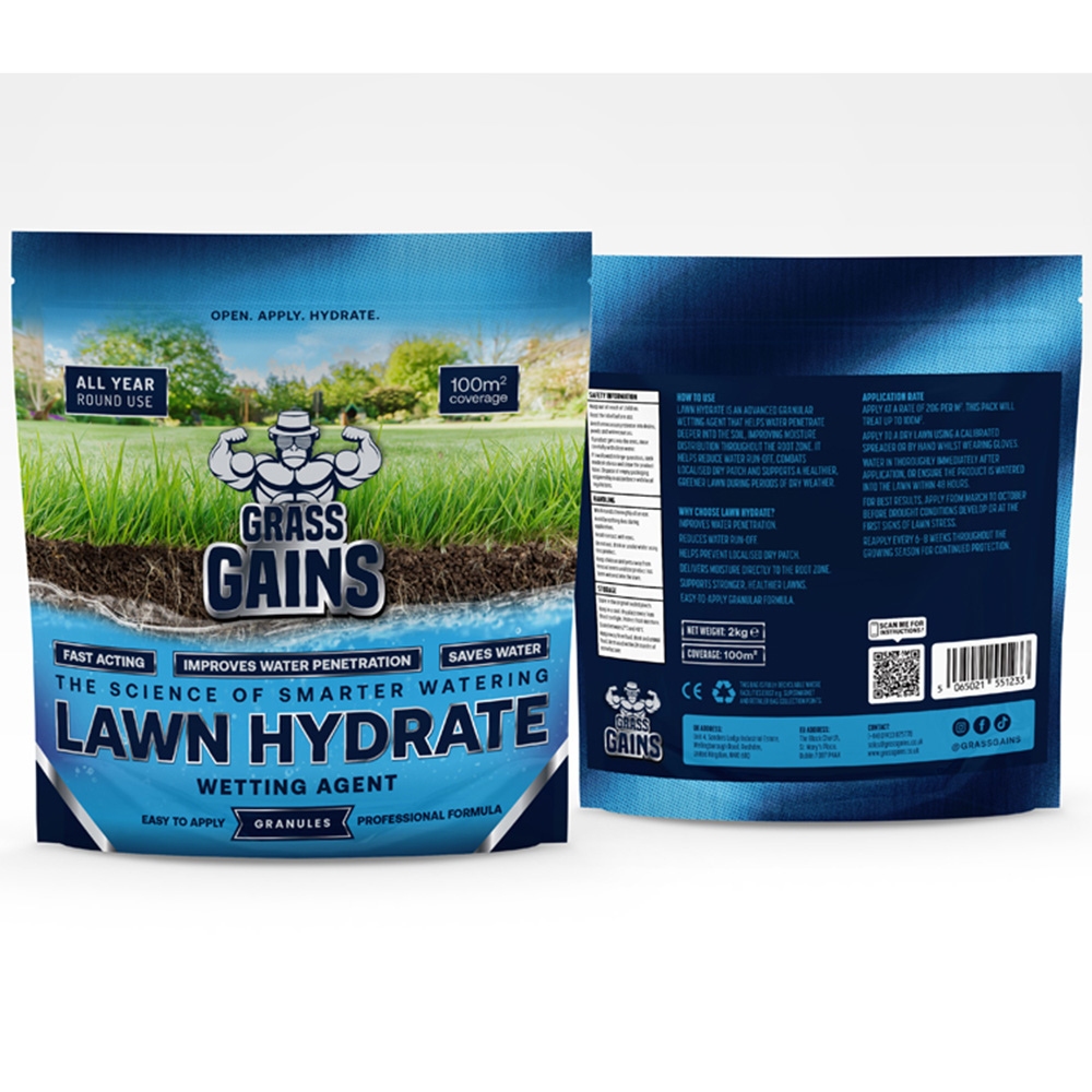 Grass Gains Lawn Hydrate Premium Lawn Feed and Fert Shaker Spring and Summer Revival Bundle Image 5
