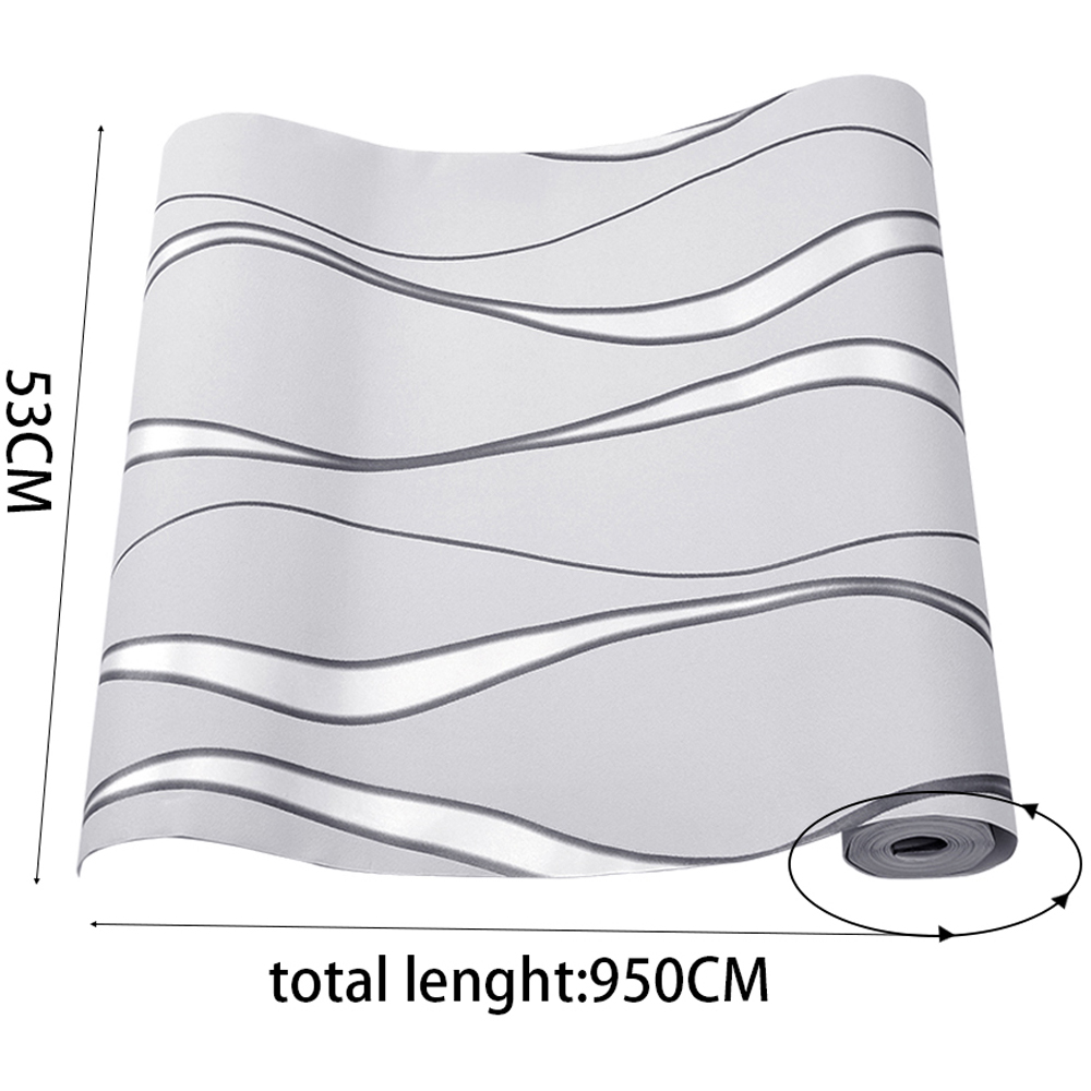 Living and Home Wavy Striped Geometric Wallpaper Image 9
