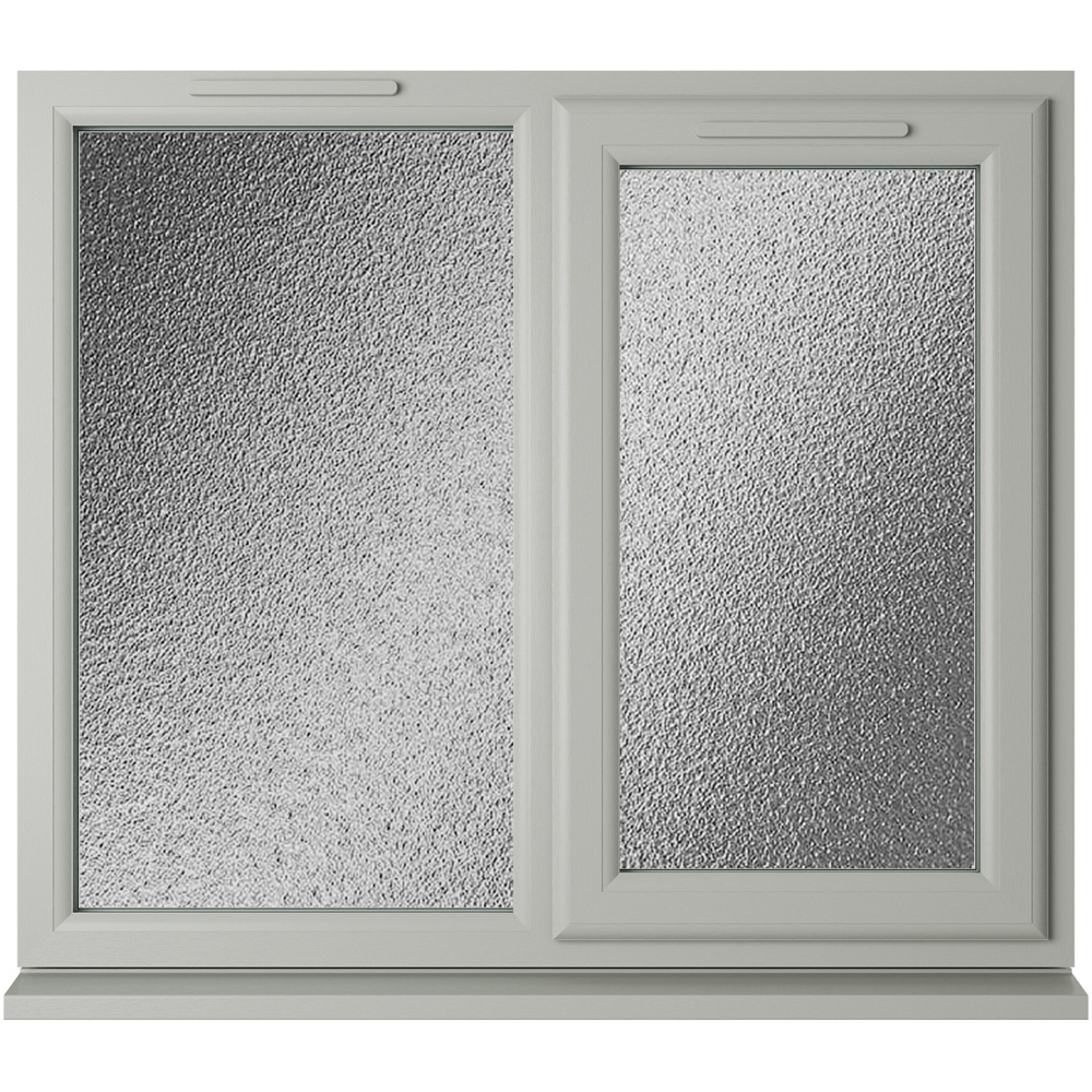 Crystal Agate and White RH Side Hung Next to a Fixed Obscure Double Glazed Window 1190 x 1190mm Image 1