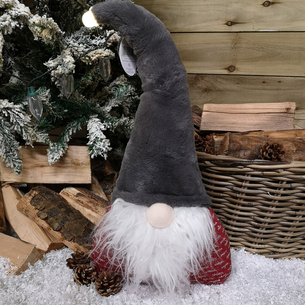 Samuel Alexander Red and Grey Light Up Gonk Christmas Decoration Image 2