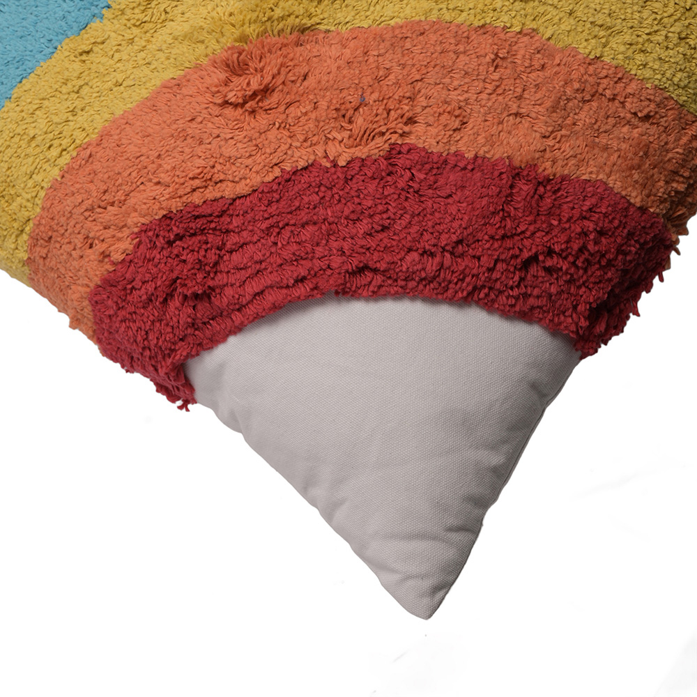 The Christmas Gift Co Rainbow Tufted Cushion 45 x 45cm Image 3