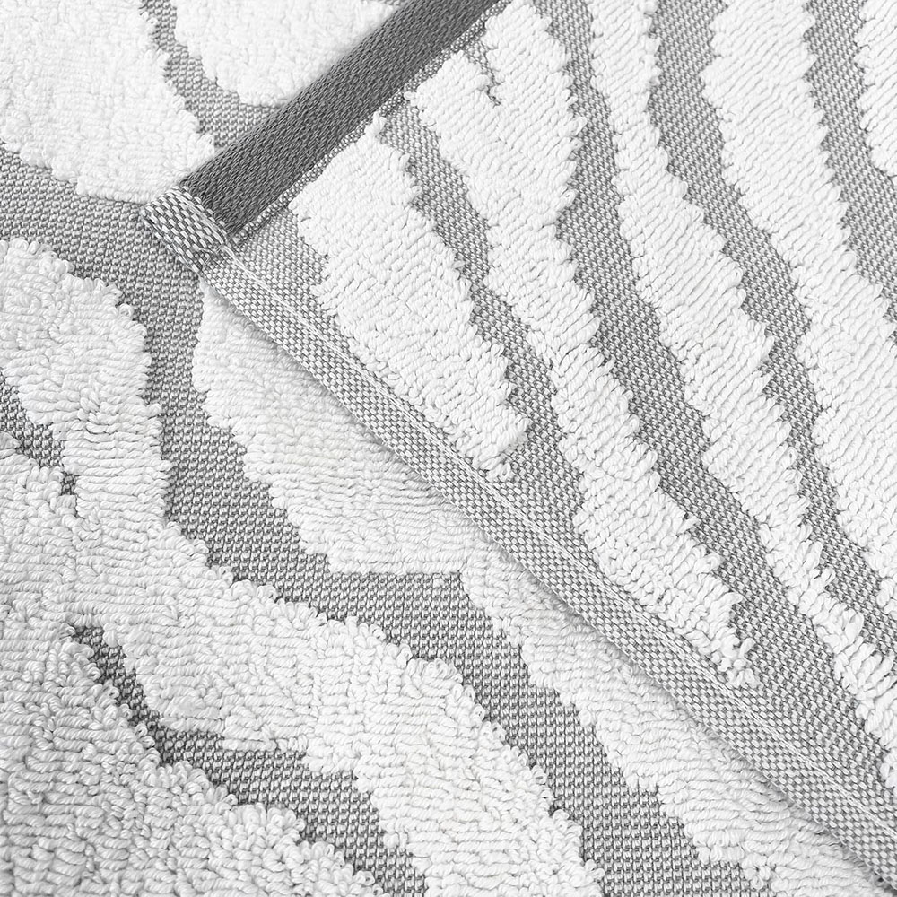 Allure Bath Fashions Grey Zebra Print Sculpted Hand Towel Image 4