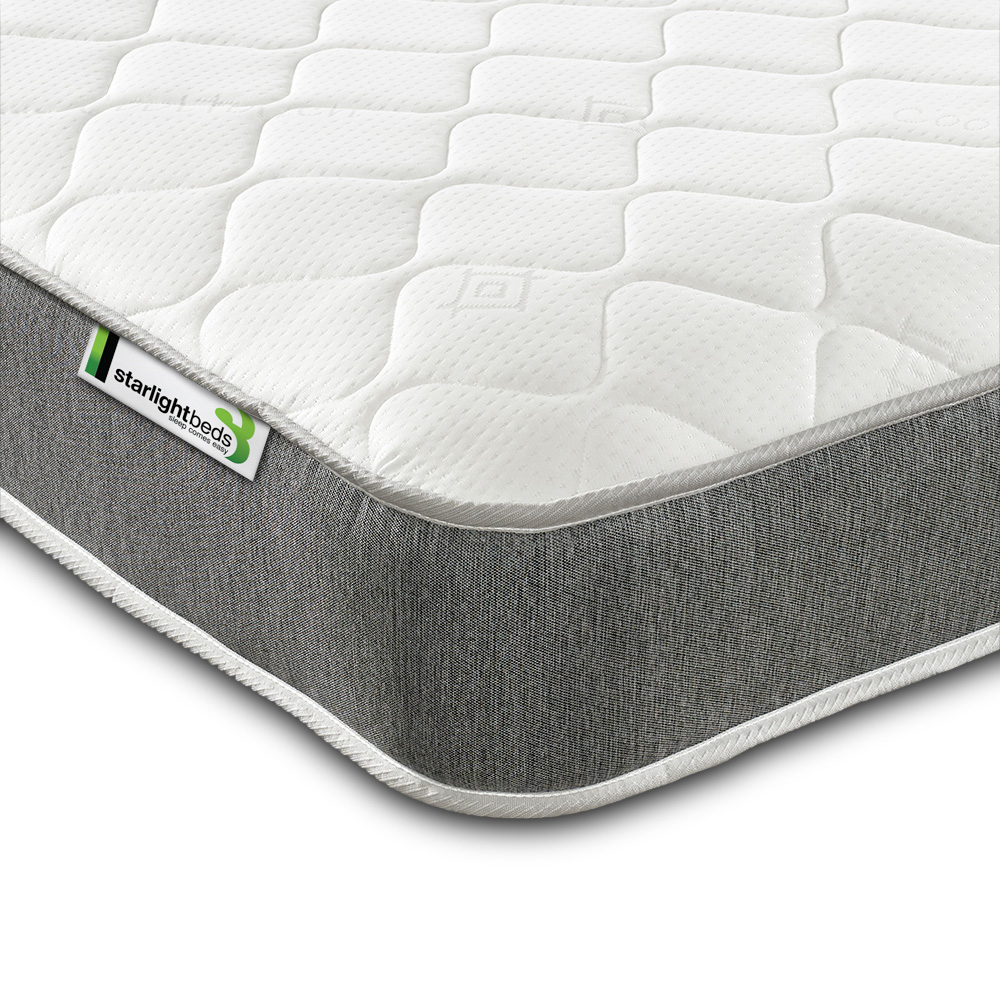 Starlight Beds Wellington Single Grey Open Coil Memory Foam Spring Mattress Image 3