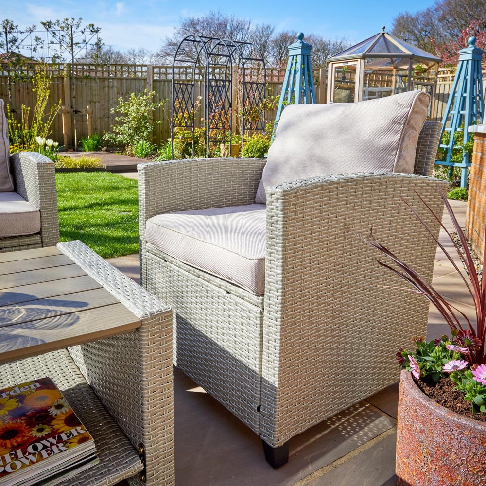 Home Source Trapani 5 Sofa Grey Rattan Outdoor Garden Furniture Sofa Set Image 5