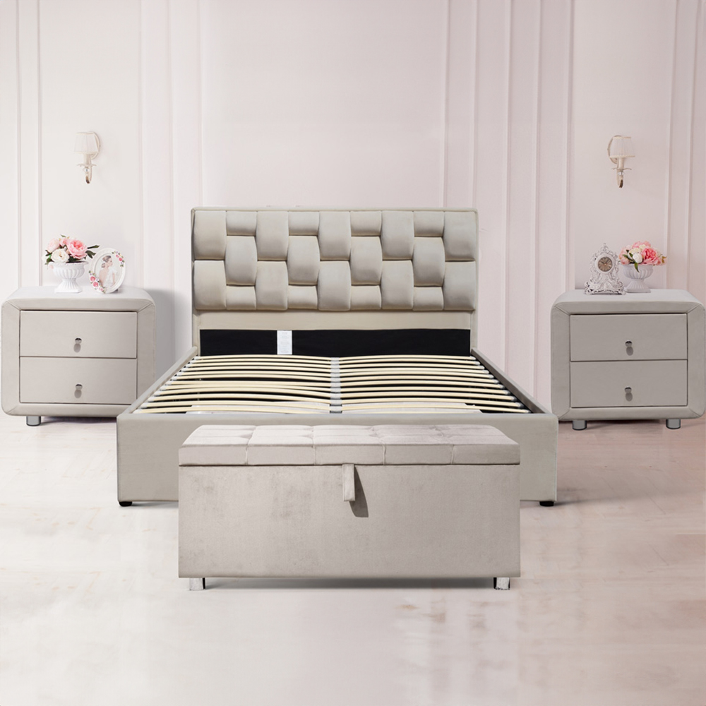 Brooklyn Cream 4 Piece Bedroom Furniture Set Image 1