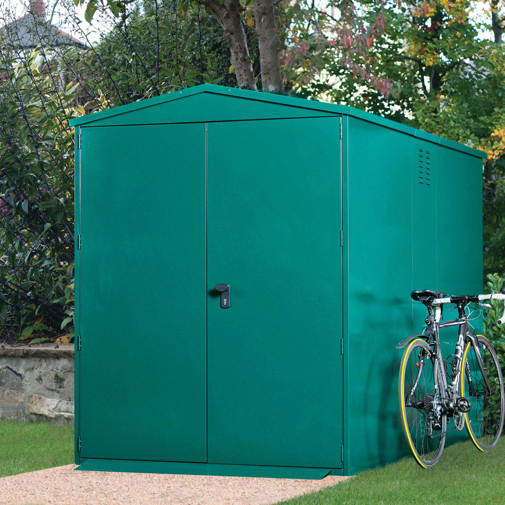 Asgard Centurion 5 x 9ft Double Door Cream High Security Bike Shed Image 8
