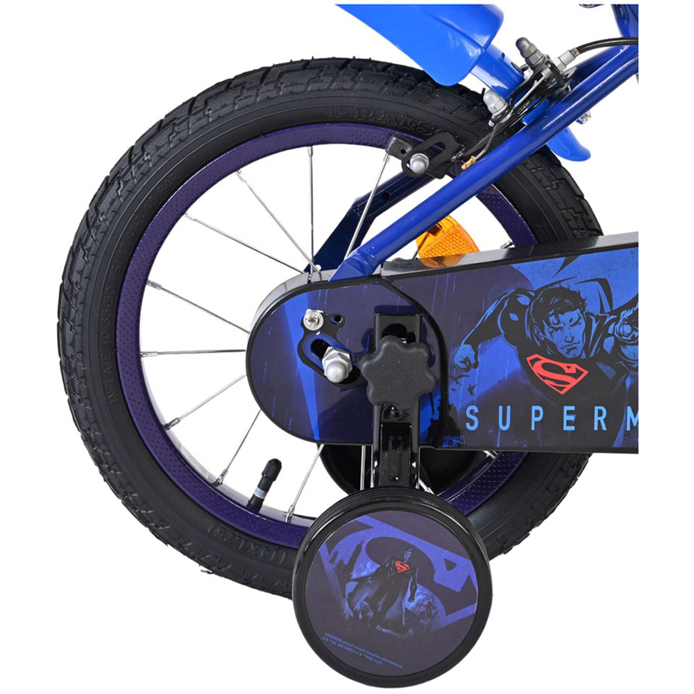 Volare DC Comics Superman Kids 14 inch Multicolour Bike with Stabilisers Image 7