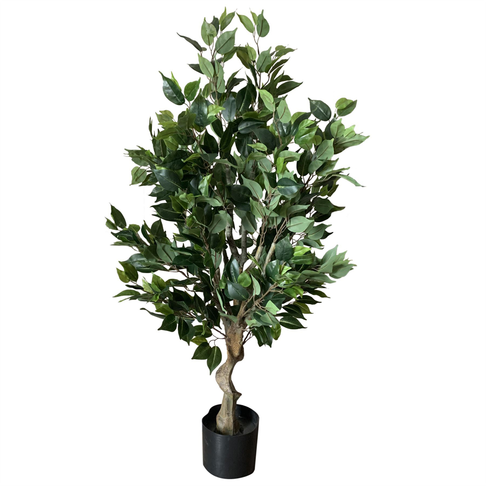 Leaf Premium Ficus Twist Artificial Plant in Copper Planter 100cm Image 2