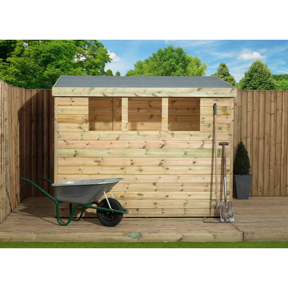 Empire Sheds 3000 8 x 4ft Tongue and Groove Wooden Pent Garden Shed Image 4