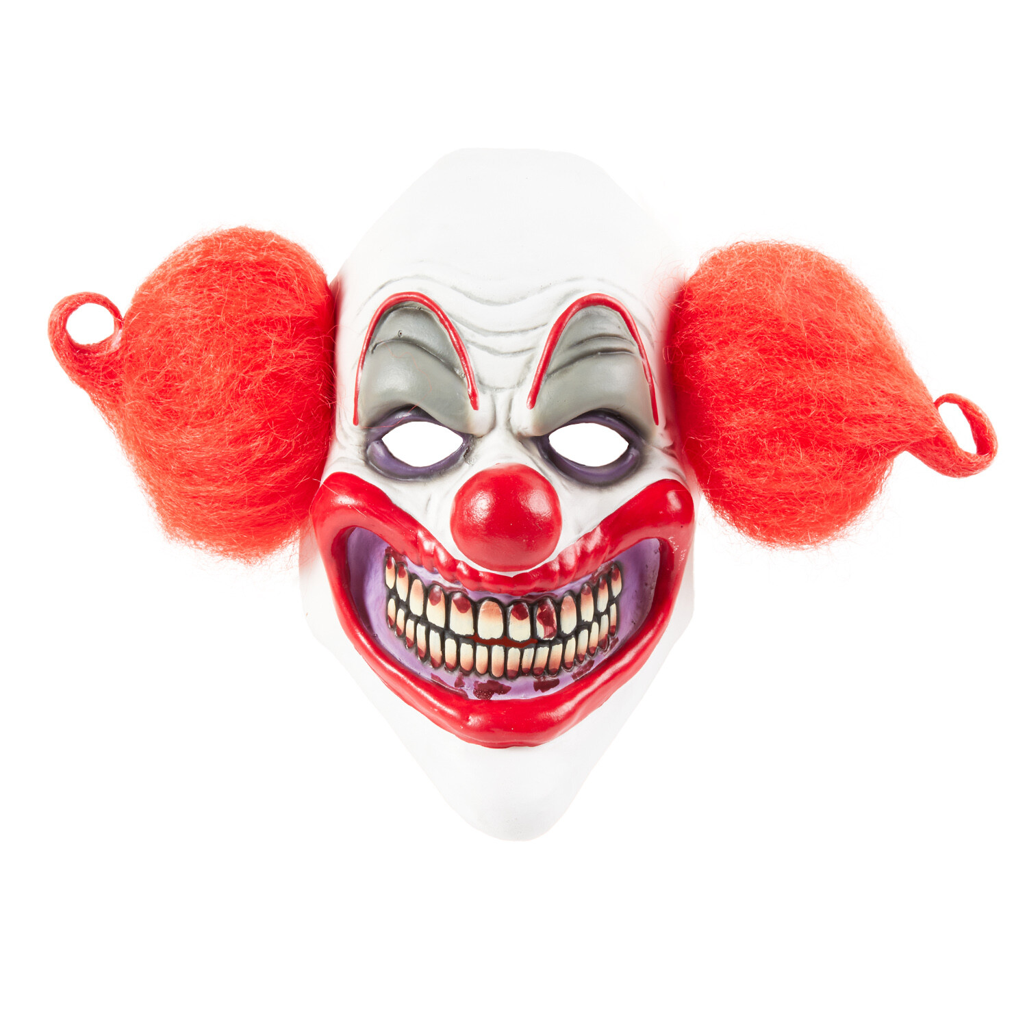 Halloween Clown Mask - White and Red Image 4
