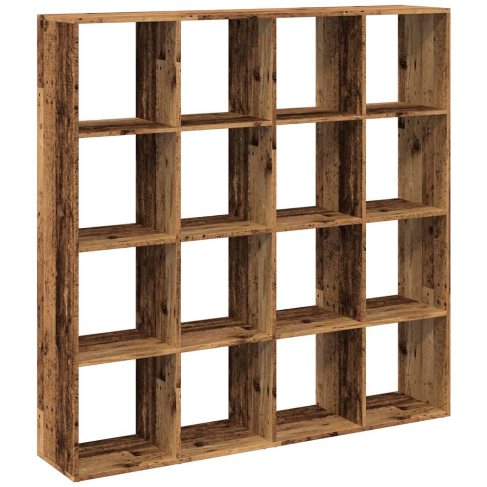 vidaXL 12 Shelf Old Wood Bookcase Image 3