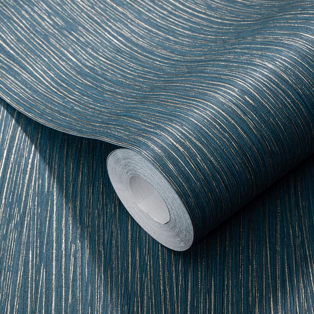 Erismann Linear Metallic Textured Green Wallpaper Image 2