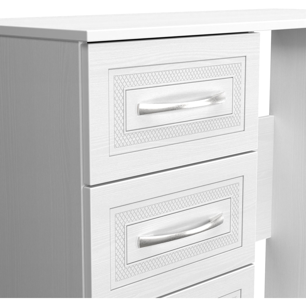 Crowndale Dorset 3 Drawer Signature White Vanity Dressing Table Ready Assembled Image 5