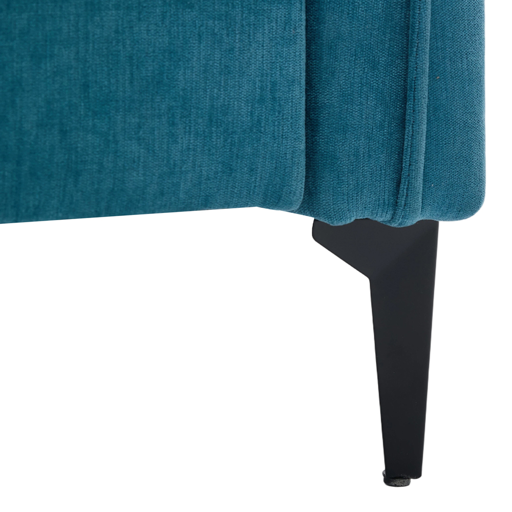 Living and Home Turquoise Grey Chenille Sofa Chair Image 6