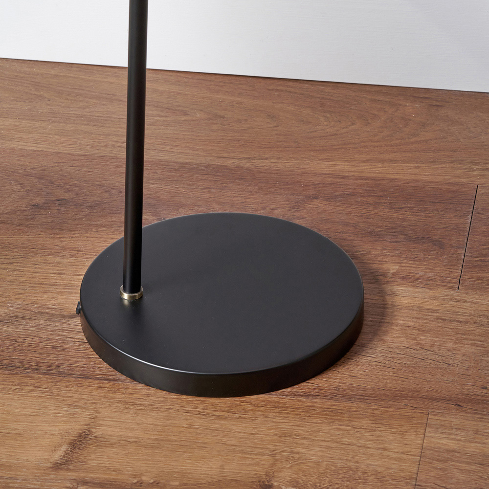 Pacific Lifestyle Augusto Matt Black and Gold Retro Task Floor Lamp Image 3