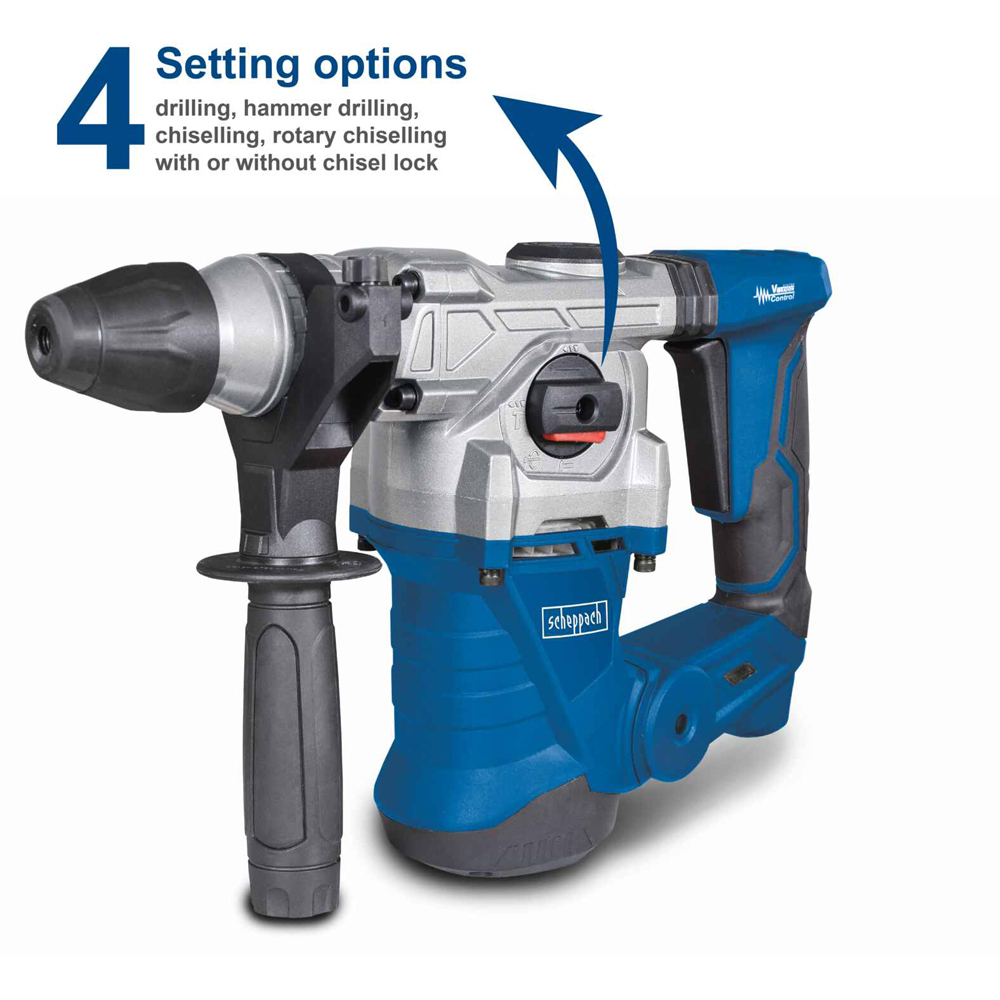Scheppach DH1300PLUS SDS Plus Anti-Vibration Control Hammer Drill 1250W Image 6