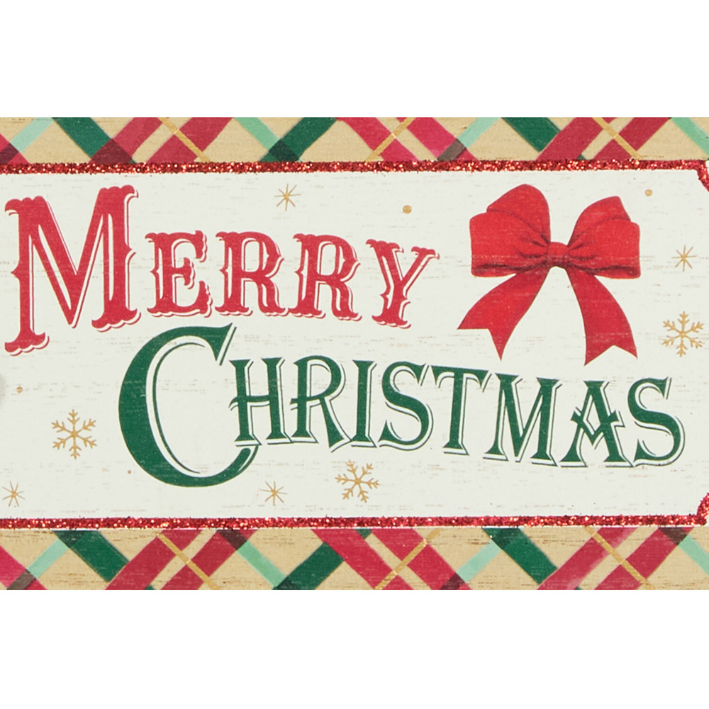 Wooden Merry Christmas Plaque Image 2