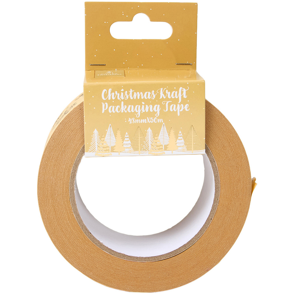 Christmas Kraft Packaging Tape Brown Image 2