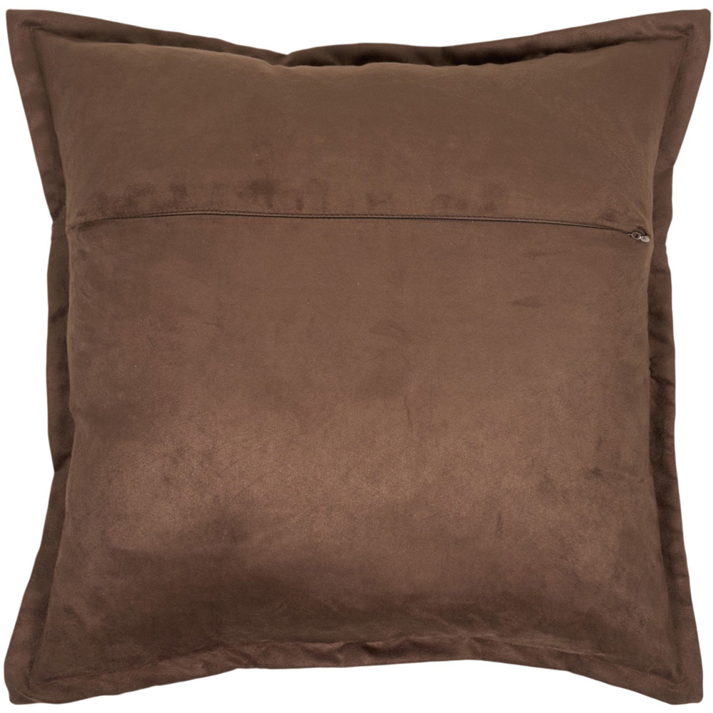 Cleo Faux Suede Cushion Brown Image 2