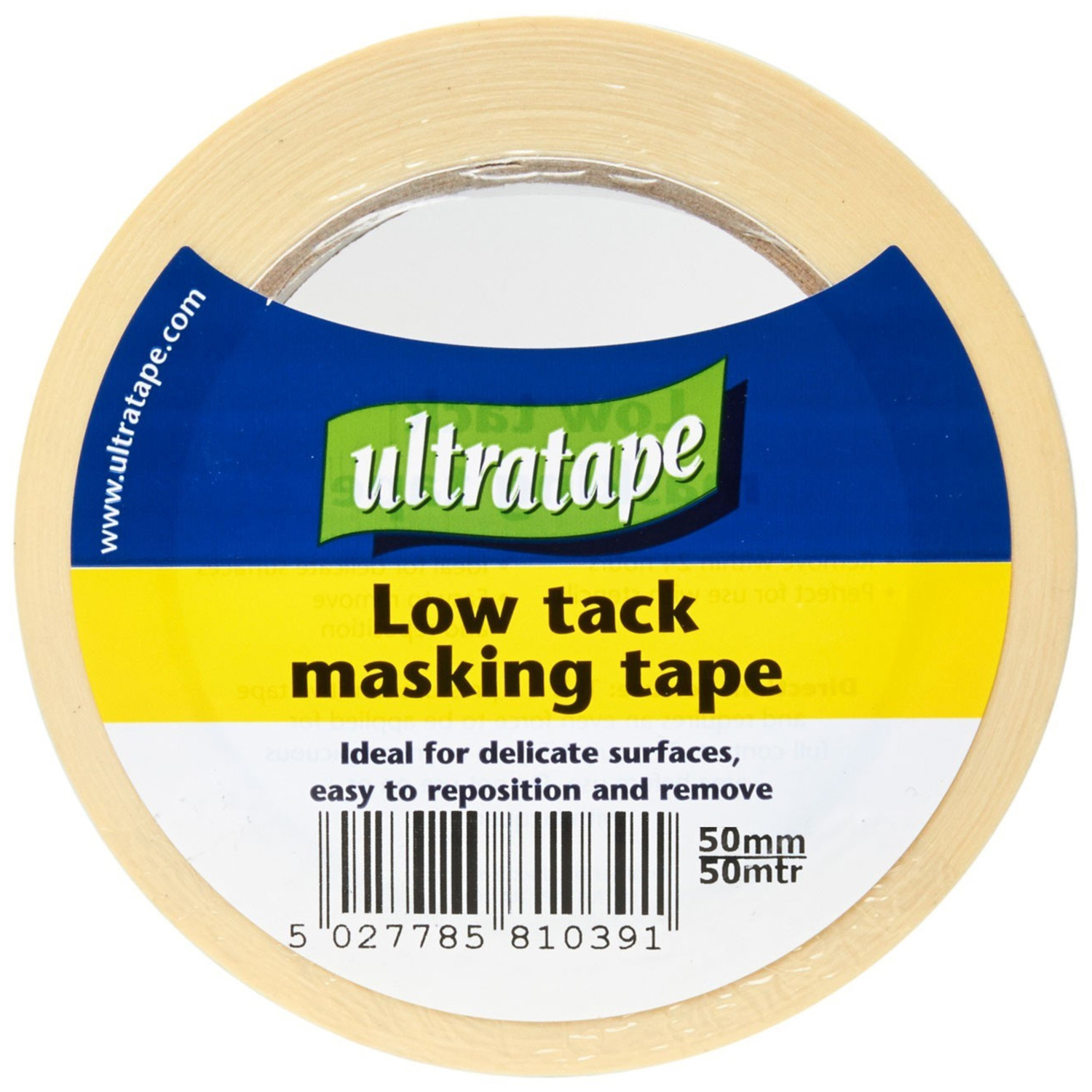 Ultratape 50m x 50mm Low Tack Masking Tape Image