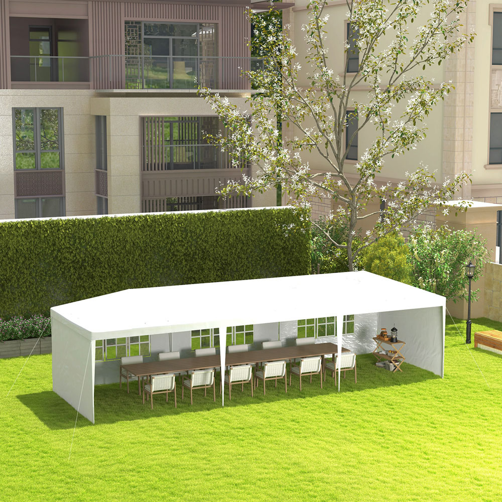 Outsunny 9 x 3m White Party Tent Gazebo Image 4
