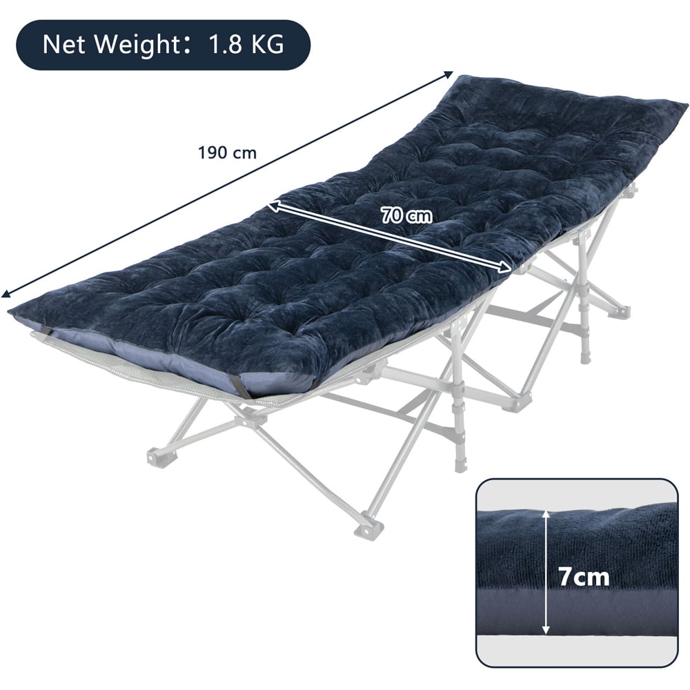 Costway Blue Crystal Velvet Outdoor Camping Mattress Image 7