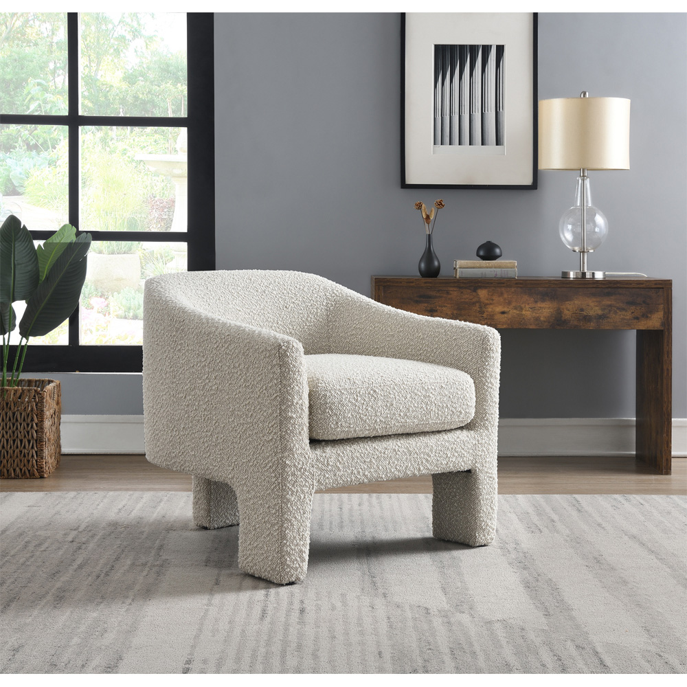 Bowery Cream Boucle Accent Chair Image 3