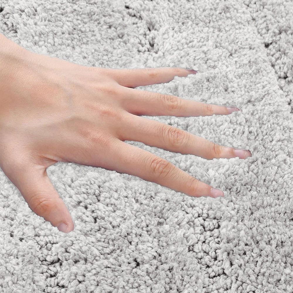 Velosso Linear White Bath Mat Set Image 4