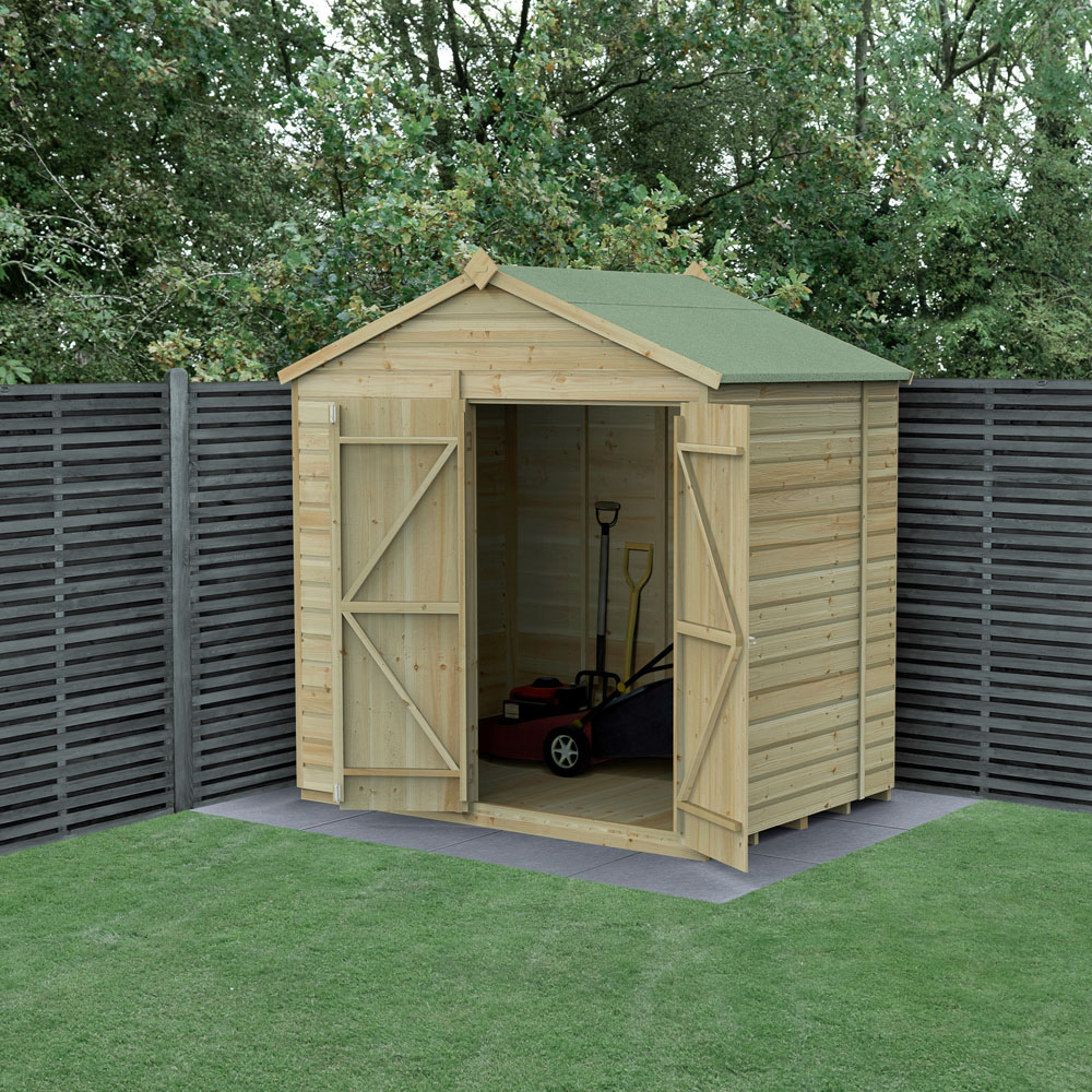 Forest Garden Beckwood 7 x 5ft Double Door Shiplap Apex Shed Image 2