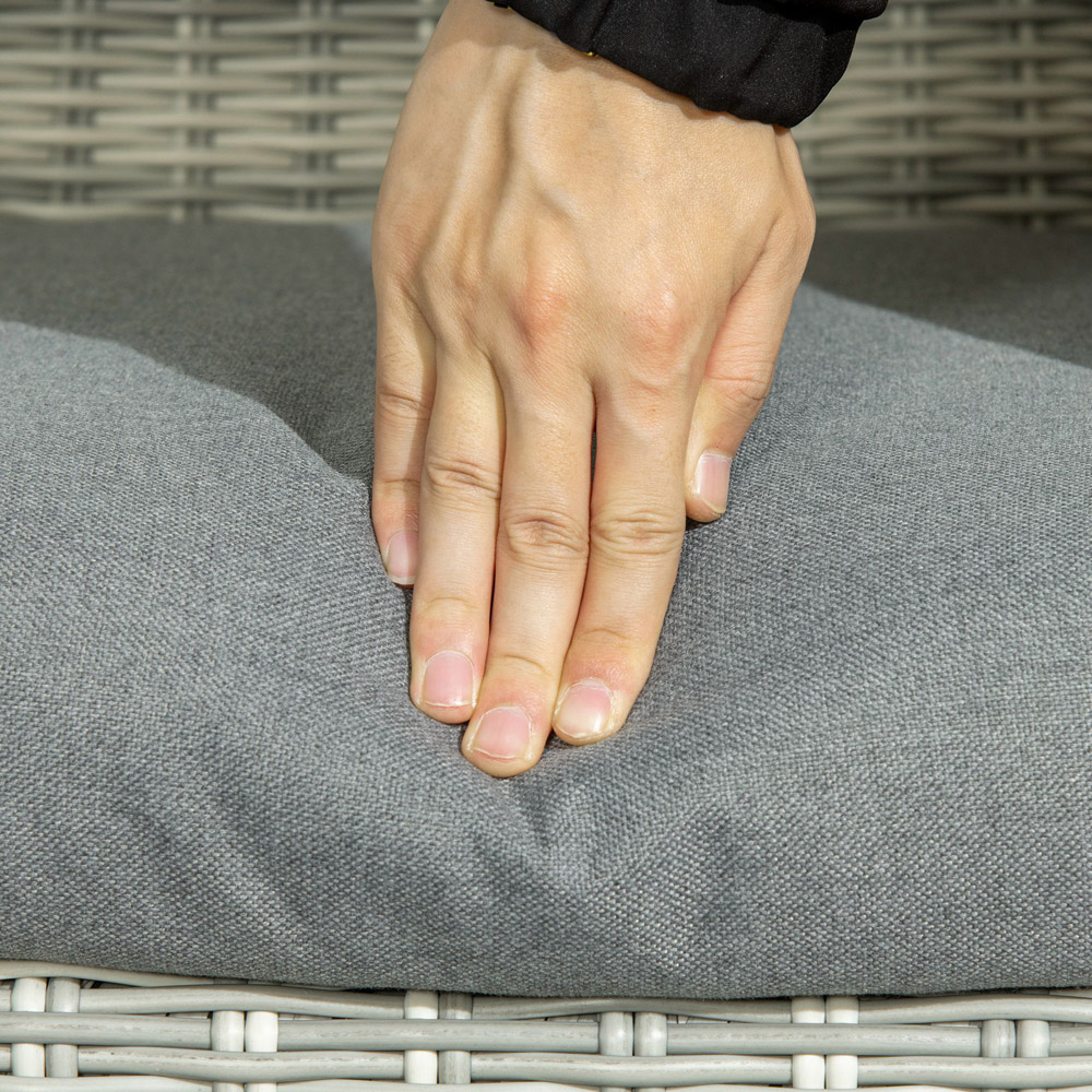 Outsunny 2 Seater Mixed Grey PE Rattan Sun Lounger Set Image 3