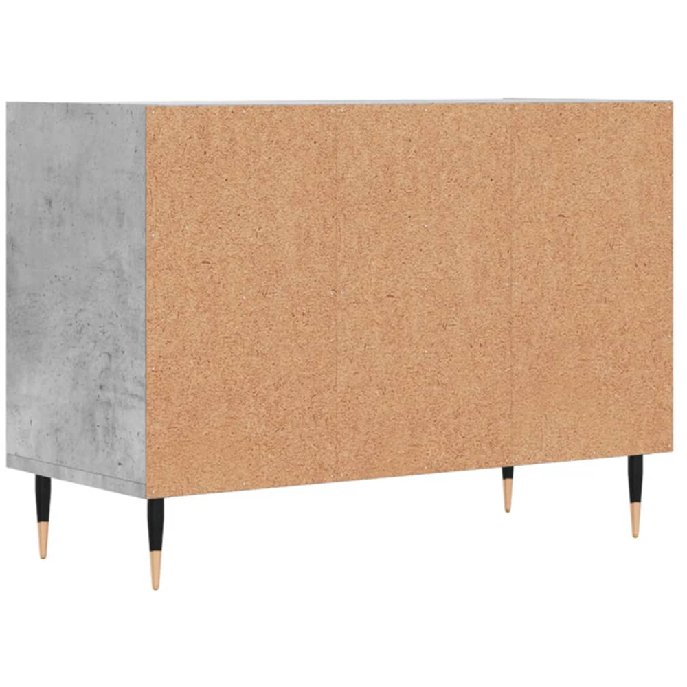 vidaXL 4 Shelf Concrete Grey TV Cabinet Image 4
