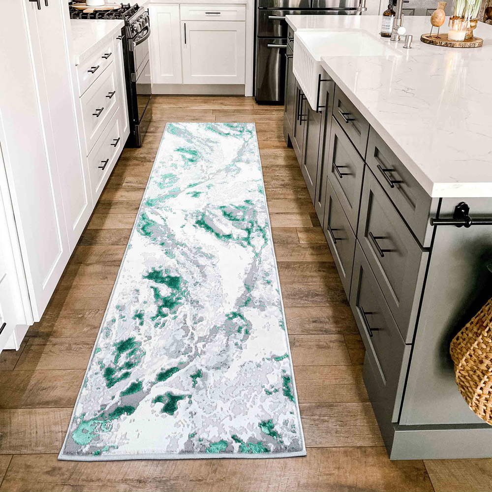 Desire Rugs Picasso Aqua Waterflow Abstract Rug 160 x 230cm Image 4