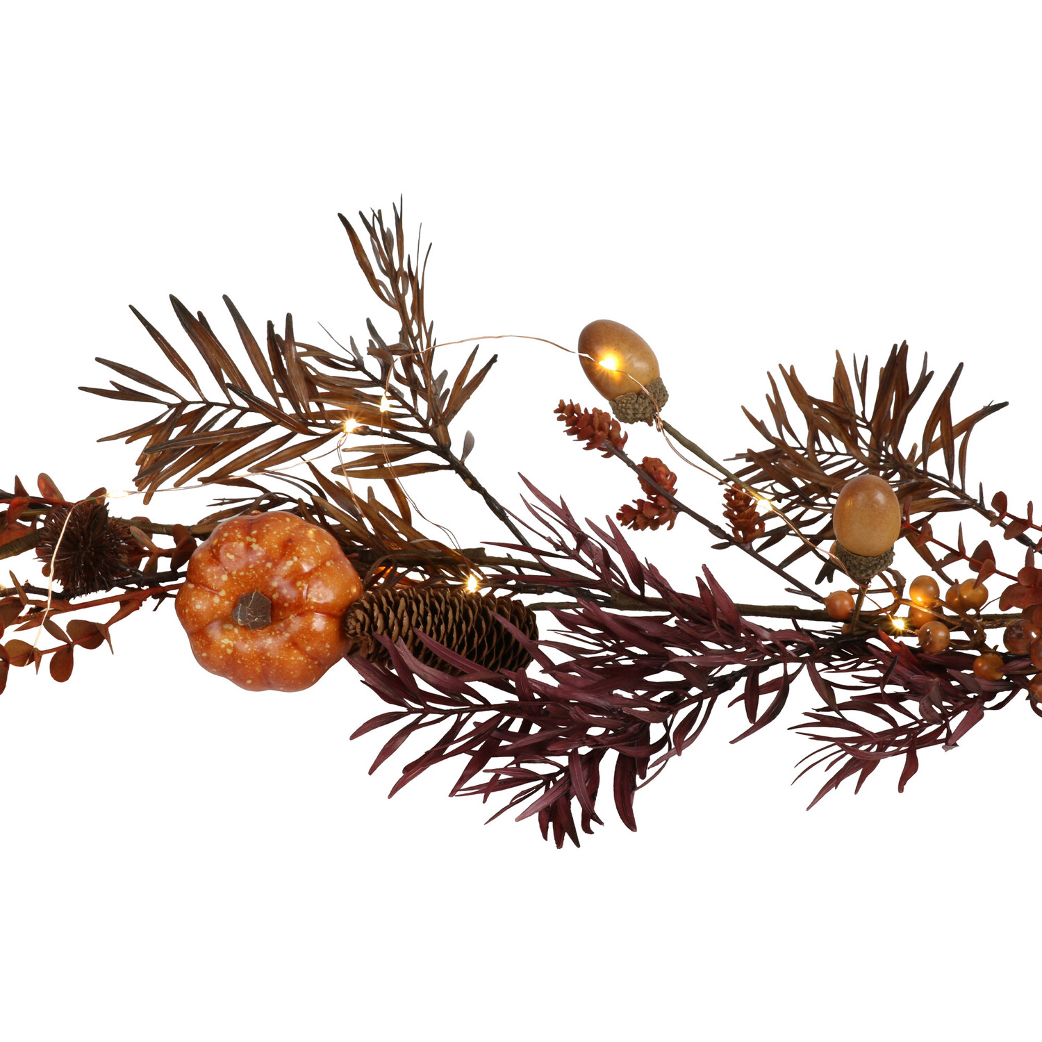 Autumnal Amber Bloom LED Garland - Orange Image 3