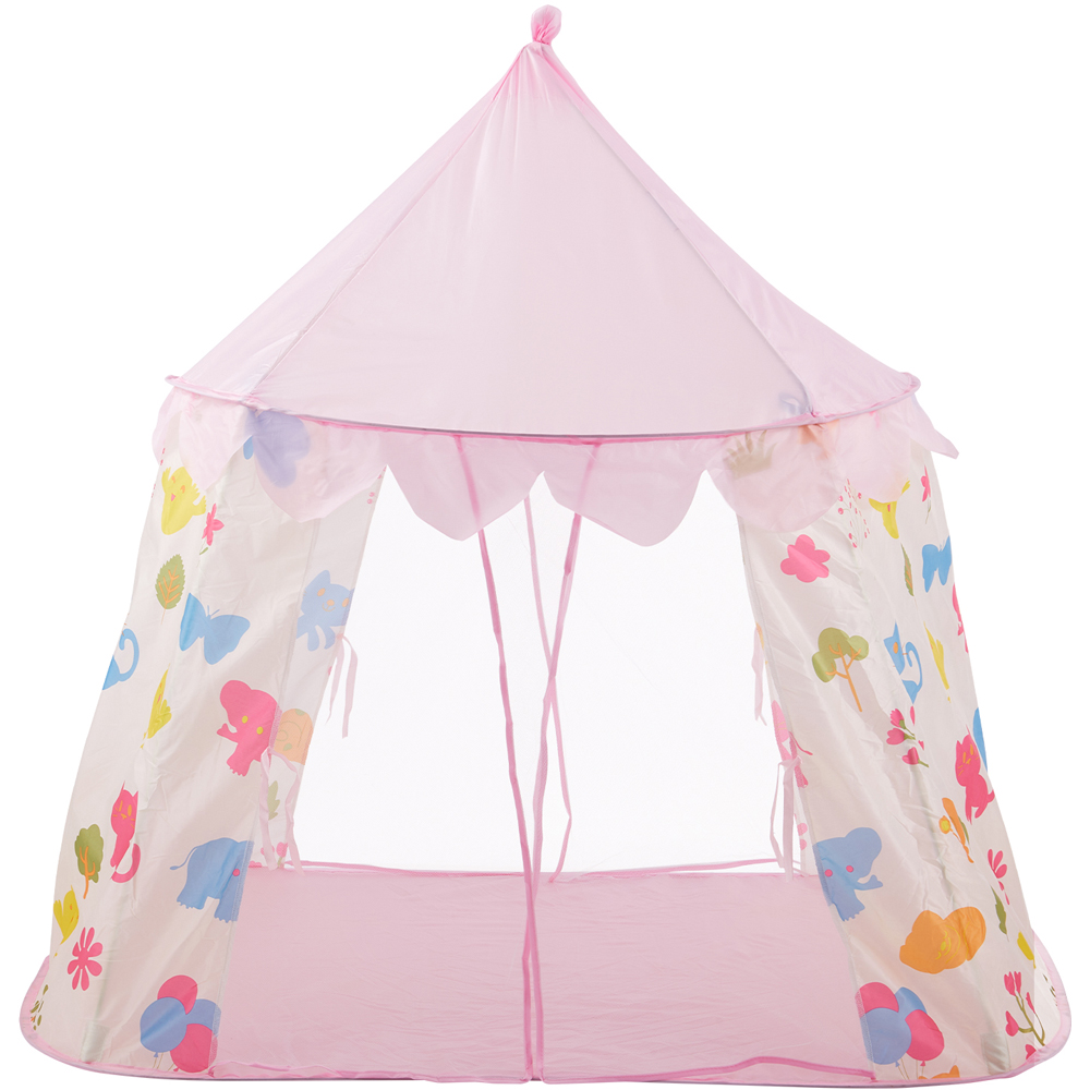 Tommy Toys Kids Pink Animal Themed Foldable Castle Play Tent Image 1