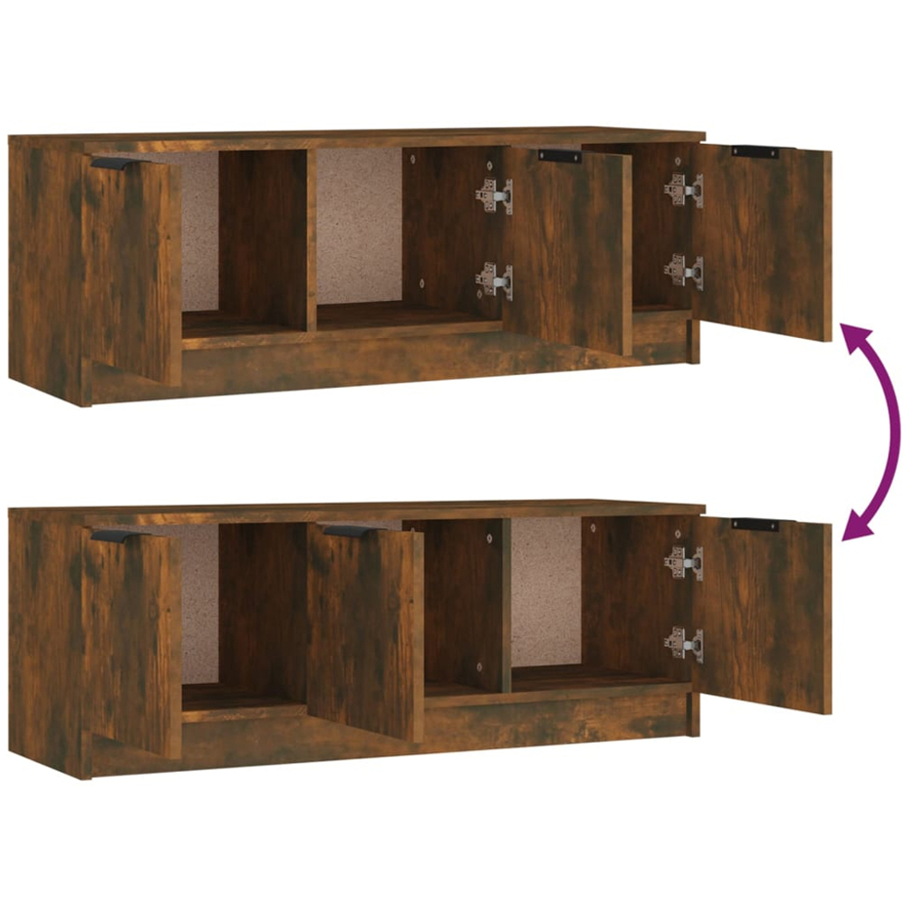 vidaXL 3 Door Smoked Oak TV Cabinet Image 7