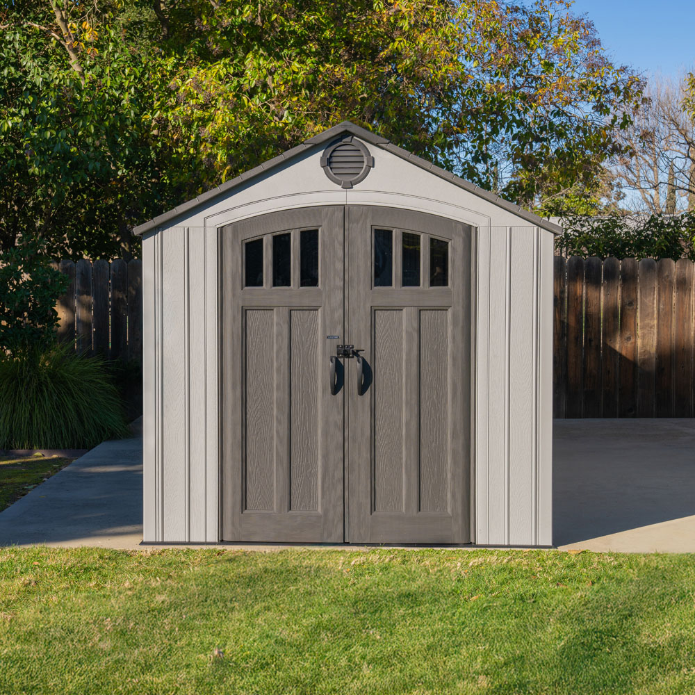 Lifetime Products 8 x 20ft Double Door Garden Storage Shed Image 8