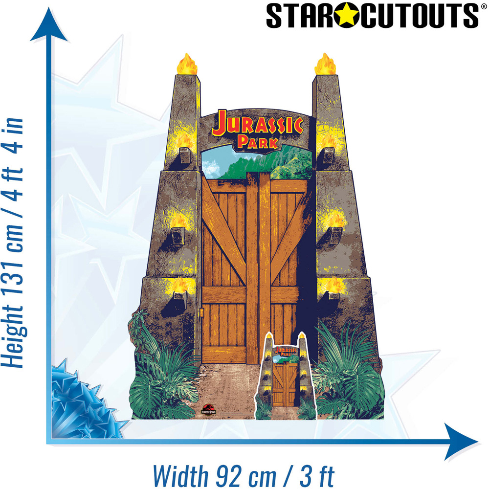 Star Cutouts Jurassic Park Entrance Sign Cutout 4.3ft Image 6