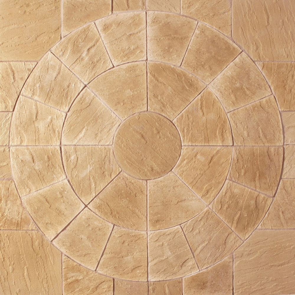 Stylish Stone Chantry Circle Paving Kit 2.4m Gold Image 3