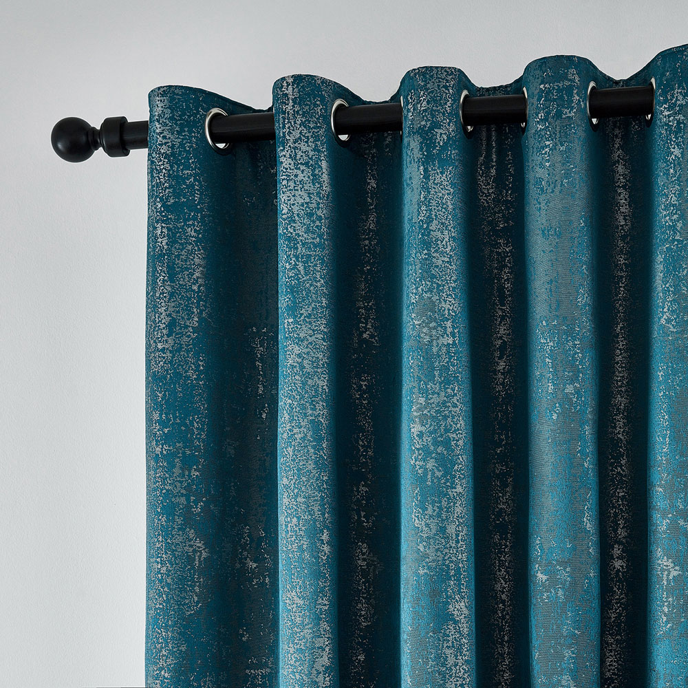 Helena Springfield Roma Lined Emerald Eyelet Curtains 168 x 137cm Image 2