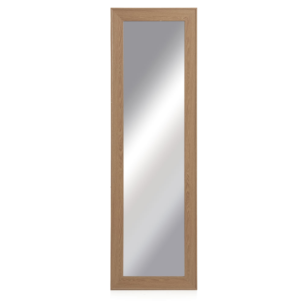 Wilko Oak Effect Hall Mirror Image 1