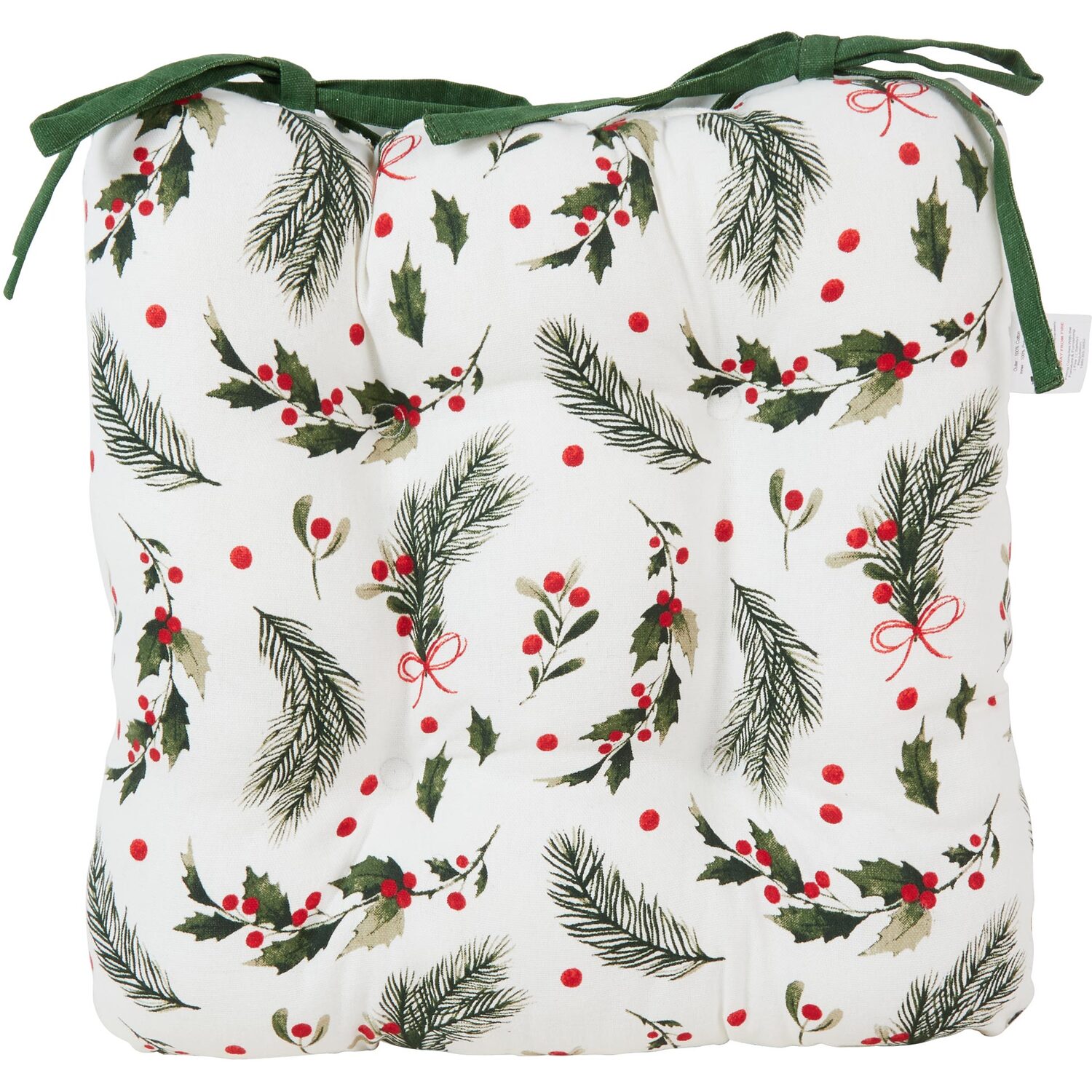 Holly Seat Pad - Green Image 1