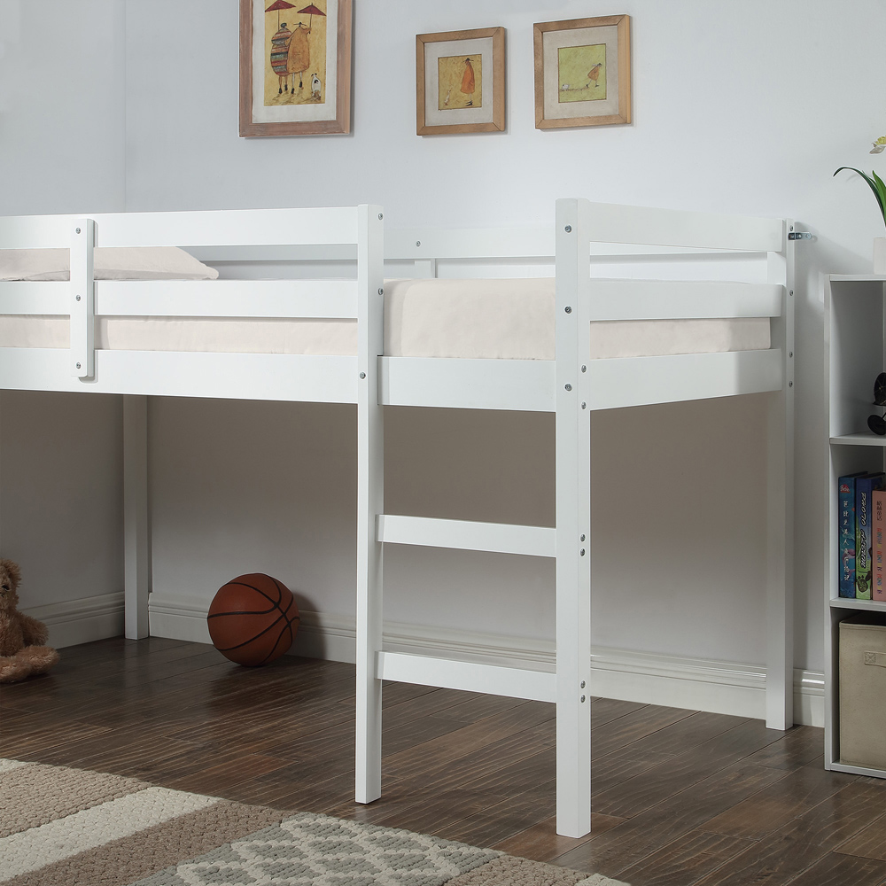Aspire Cove Single Wooden Mid Sleeper Kids Bed Frame with Memory Foam Mattress Image 4