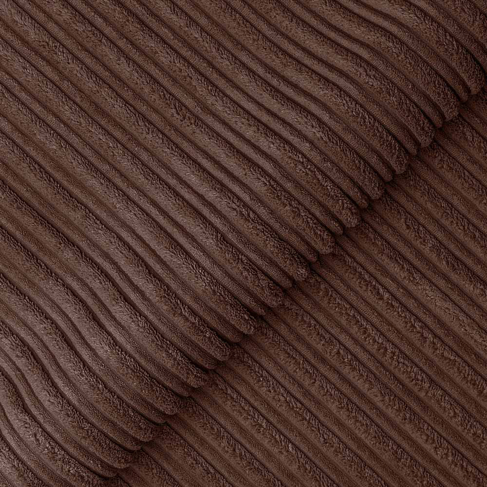 Luxor 5 Seater Chocolate Jumbo Cord Full Back Sofa Suite Image 3