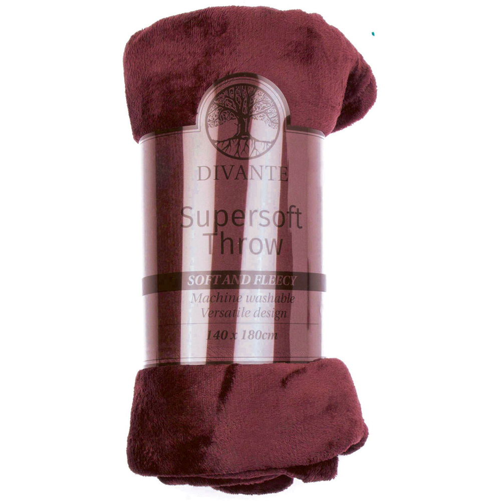 Divante Mulberry Large Supersoft Throw 140 x 180cm Image
