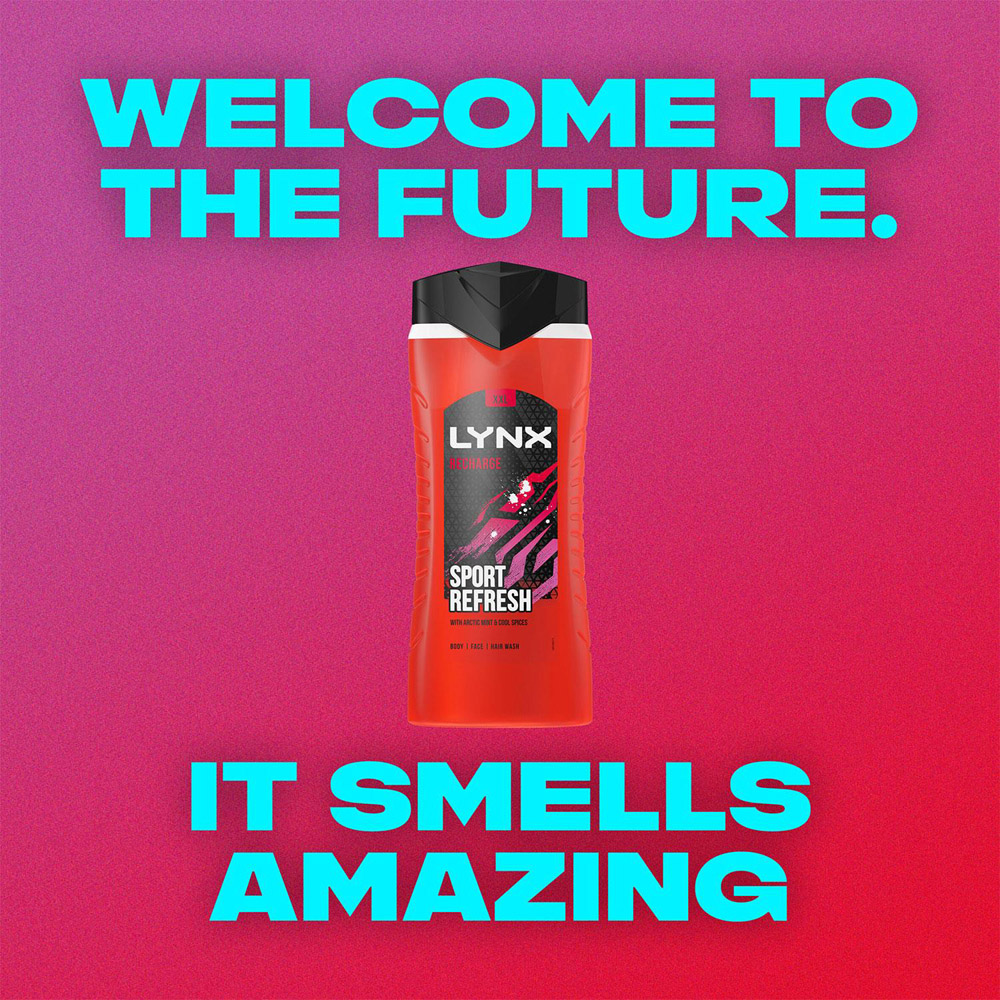 Lynx Recharge Arctic Mint and Cool Spices Shower Gel 500ml 3 Pack Image 6