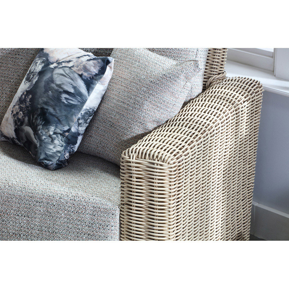 Desser Burford Blush Tweed Natural Rattan Armchair Image 3